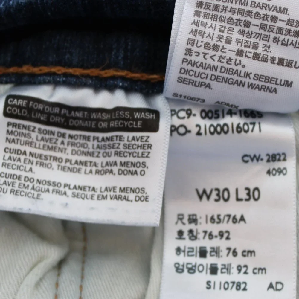 Levi Strauss & Co 514 Medium Wash Straight Leg Jeans 30w x 30l (NWOT) - Picture 10 of 16